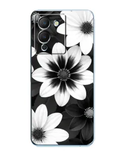 Чехол для Infinix Note 12 (G96) с картинкой «Монохромные астры»