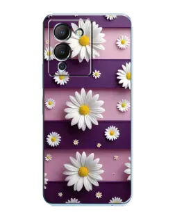 Чехол для Infinix Note 12 (G96) с картинкой «Ромашки на фиолетовом»