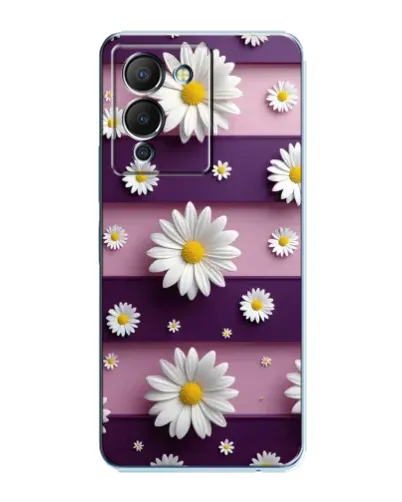 Чехол для Infinix Note 12 (G96) с картинкой «Ромашки на фиолетовом»