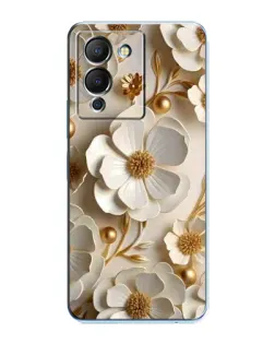 Чехол для Infinix Note 12 (G96) с картинкой «Белие бумажние  цвети»