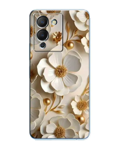 Чехол для Infinix Note 12 (G96) с картинкой «Белие бумажние  цвети»