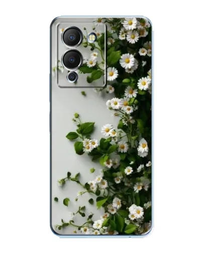 Чехол для Infinix Note 12 (G96) с картинкой «Ветка мелких белых цветов»