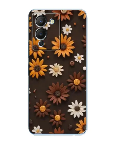 Чехол для Infinix Note 12 (G96) с картинкой «Узор из маленьких подсолнухов»