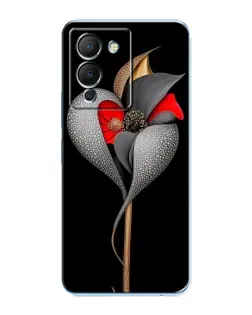 Чехол для Infinix Note 12 (G96) с картинкой «Серебряный фантазийный цветок»