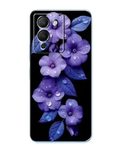 Чехол для Infinix Note 12 (G96) с картинкой «Фиолетовые цветы с росою»