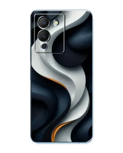 Чехол для Infinix Note 12 (G96) с картинкой «Объемные черно-белые ленты» Чехол для Infinix Note 12 (G96) с картинкой «Объемные черно-белые ленты»