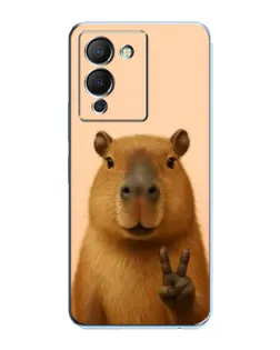 Чехол для Infinix Note 12 (G96) с картинкой «Капибара виктория»