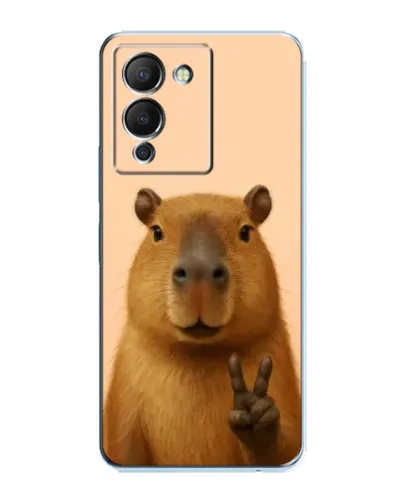 Чехол для Infinix Note 12 (G96) с картинкой «Капибара виктория»