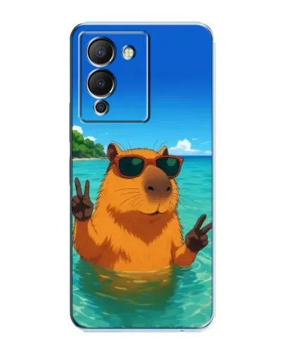 Чехол для Infinix Note 12 (G96) с картинкой «Морская капибара»