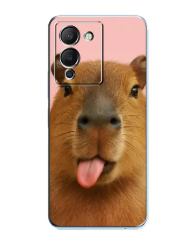 Чехол для Infinix Note 12 (G96) с картинкой «Капибара с языком»