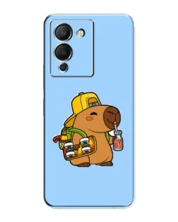 Чехол для Infinix Note 12 (G96) с картинкой «Капибара на скейте»