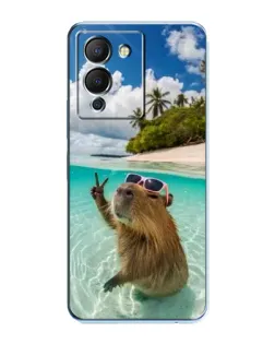 Чехол для Infinix Note 12 (G96) с картинкой «Капибара на море»