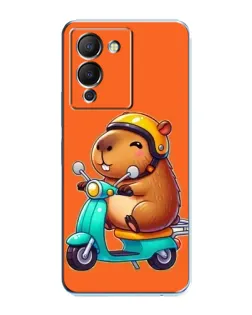 Чехол для Infinix Note 12 (G96) с картинкой «Капибара на скутере»