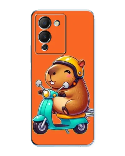 Чехол для Infinix Note 12 (G96) с картинкой «Капибара на скутере»