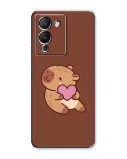 Чехол для Infinix Note 12 (G96) с картинкой «Капибара с сердцем»