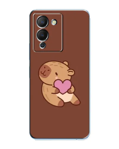 Чехол для Infinix Note 12 (G96) с картинкой «Капибара с сердцем»