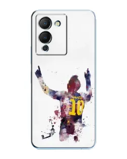 Чехол для Infinix Note 12 (G96) с картинкой «Акварельный Месси Барселона»