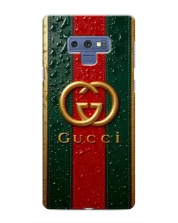 Чехол для Samsung Galaxy Note 9 с картинкой «Gucci — фирменная полоса и золото»