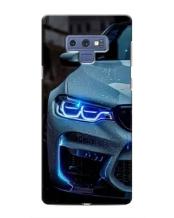 Чохол для Samsung Galaxy Note 9 з картинкою «Погляд BMW з синіми фарами»
