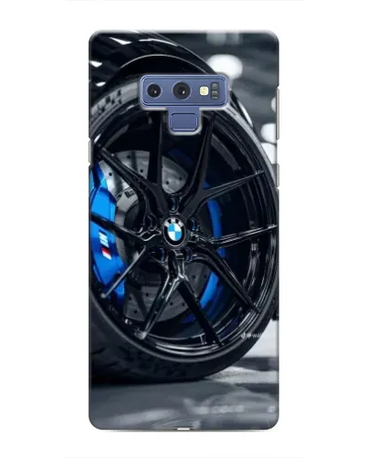 Чехол для Samsung Galaxy Note 9 с картинкой «Колесо BMW вблизи»