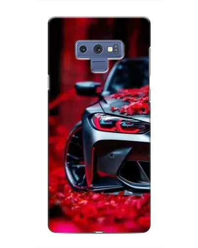 Чехол для Samsung Galaxy Note 9 с картинкой «Спортивная BMW и цветы»