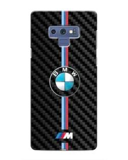 Чехол для Samsung Galaxy Note 9 с картинкой «Эмблема BMW и карбон»