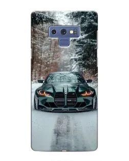 Чехол для Samsung Galaxy Note 9 с картинкой «BMW в зимнем лесу»
