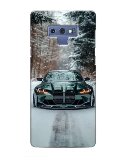 Чехол для Samsung Galaxy Note 9 с картинкой «BMW в зимнем лесу»
