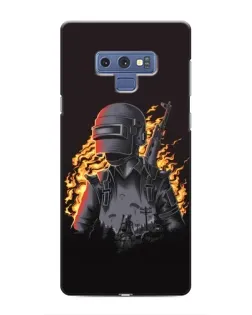 Чехол для Samsung Galaxy Note 9 с картинкой «PUBG — огненный силуэт»