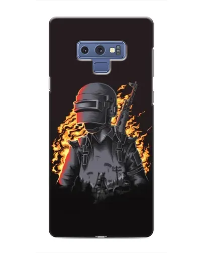 Чехол для Samsung Galaxy Note 9 с картинкой «PUBG — огненный силуэт»