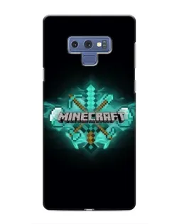 Чехол для Samsung Galaxy Note 9 с картинкой «Minecraft Diamond лого»
