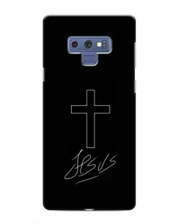 Чехол для Samsung Galaxy Note 9 с картинкой «Графический крест Jesus» Чехол для Samsung Galaxy Note 9 с картинкой «Графический крест Jesus»