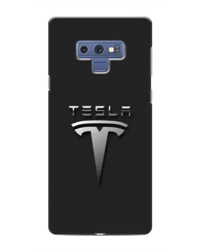 Чехол для Samsung Galaxy Note 9 с картинкой «Стальной логотип Tesla»