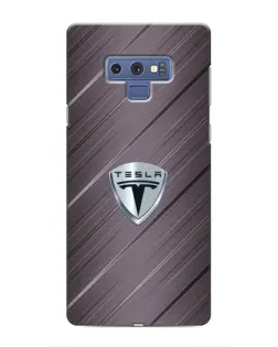 Чехол для Samsung Galaxy Note 9 с картинкой «Металлическая текстура Tesla»