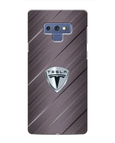 Чехол для Samsung Galaxy Note 9 с картинкой «Металлическая текстура Tesla»