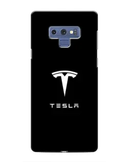 Чехол для Samsung Galaxy Note 9 с картинкой «Tesla White Logo»