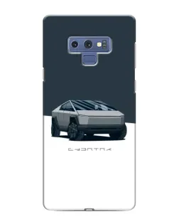 Чехол для Samsung Galaxy Note 9 с картинкой «Серебристый Cybertruck Tesla»