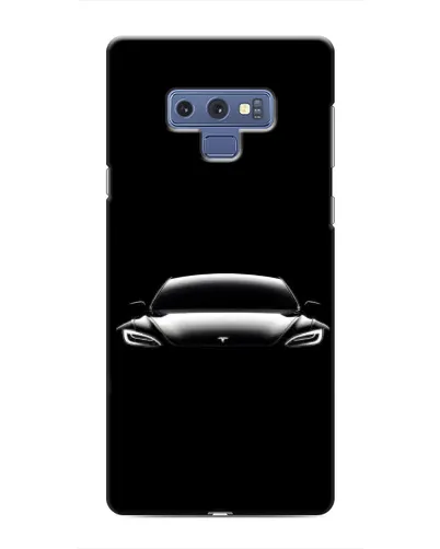 Чехол для Samsung Galaxy Note 9 с картинкой «Фары Tesla Night»