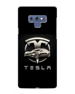 Чехол для Samsung Galaxy Note 9 с картинкой «Tesla — серебристое авто»