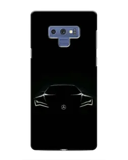 Чехол для Samsung Galaxy Note 9 с картинкой «Mercedes — силуэт авто» Чехол для Samsung Galaxy Note 9 с картинкой «Mercedes — силуэт авто»