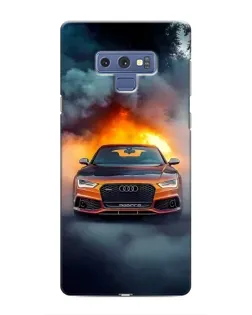 Чехол для Samsung Galaxy Note 9 с картинкой «Audi в огненном дыму» Чехол для Samsung Galaxy Note 9 с картинкой «Audi в огненном дыму»