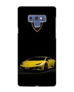 Чехол для Samsung Galaxy Note 9 с картинкой «Lamborghini желтый акцент»