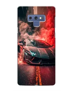 Чехол для Samsung Galaxy Note 9 с картинкой «Lamborghini красный дым»