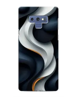 Чехол для Samsung Galaxy Note 9 с картинкой «Объемные черно-белые ленты» Чехол для Samsung Galaxy Note 9 с картинкой «Объемные черно-белые ленты»