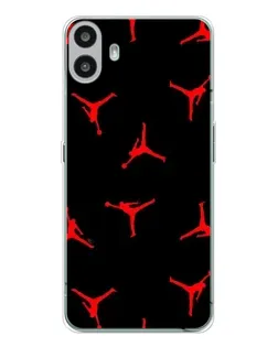 Чехол для Nothing CMF Phone 1 с картинкой «Jordan Red Pattern»