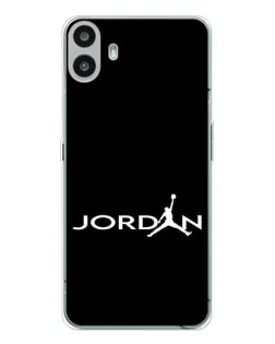 Чехол для Nothing CMF Phone 1 с картинкой «Jordan White Logo»