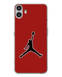 Чехол для Nothing CMF Phone 1 с картинкой «Jordan Red Back»