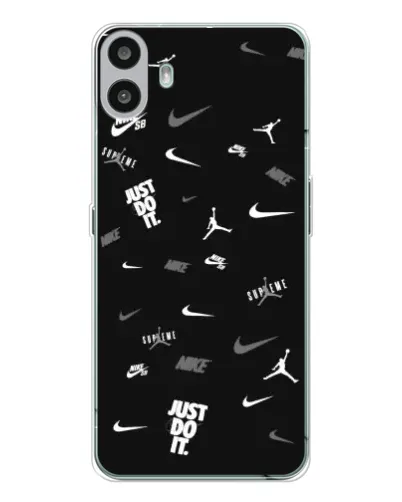 Чехол для Nothing CMF Phone 1 с картинкой «Nike Black Pattern» Чехол для Nothing CMF Phone 1 с картинкой «Nike Black Pattern»
