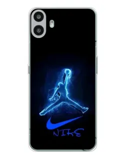 Чехол для Nothing CMF Phone 1 с картинкой «Jordan Neon Blue»