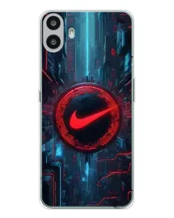 Чехол для Nothing CMF Phone 1 с картинкой «Техногенный стиль Nike»